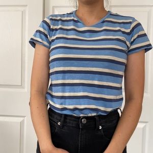 Polo Ralph Lauren blue stripe t shirt small